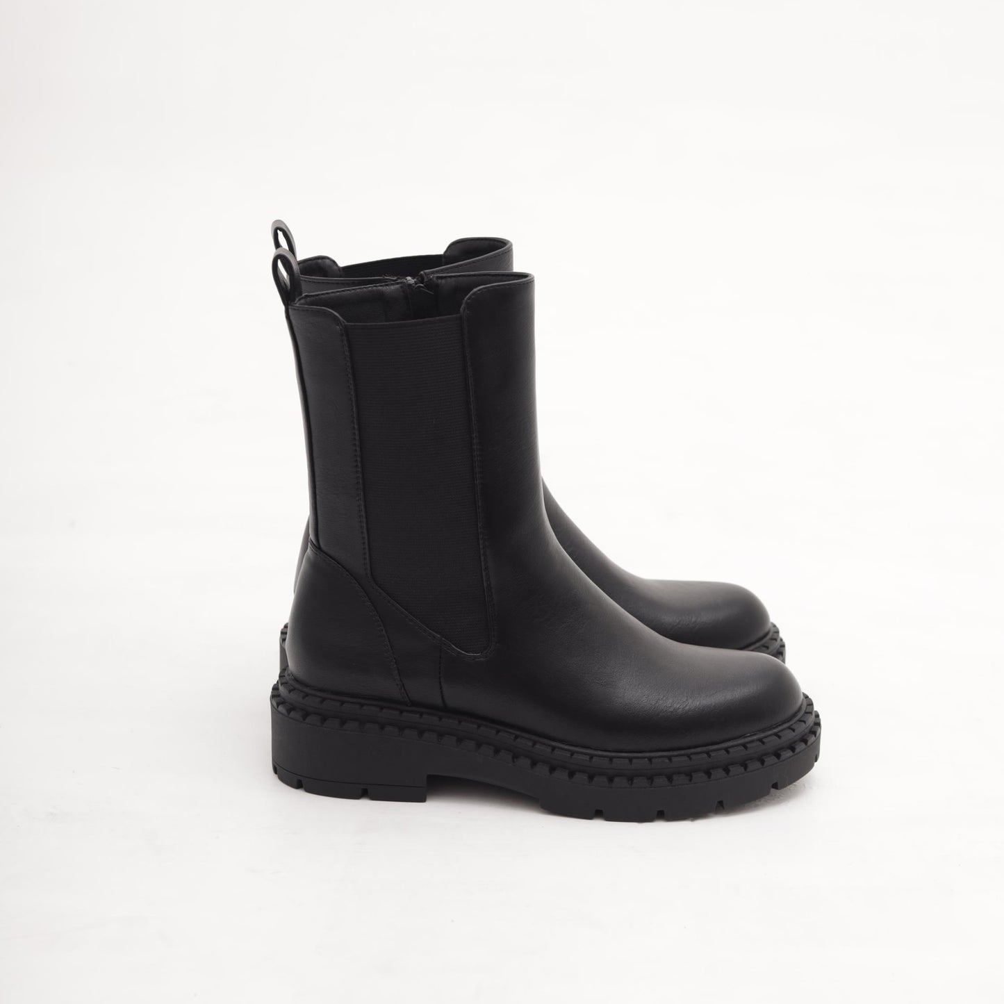 STIVALETTO ELASTICO E ZIP NERO 