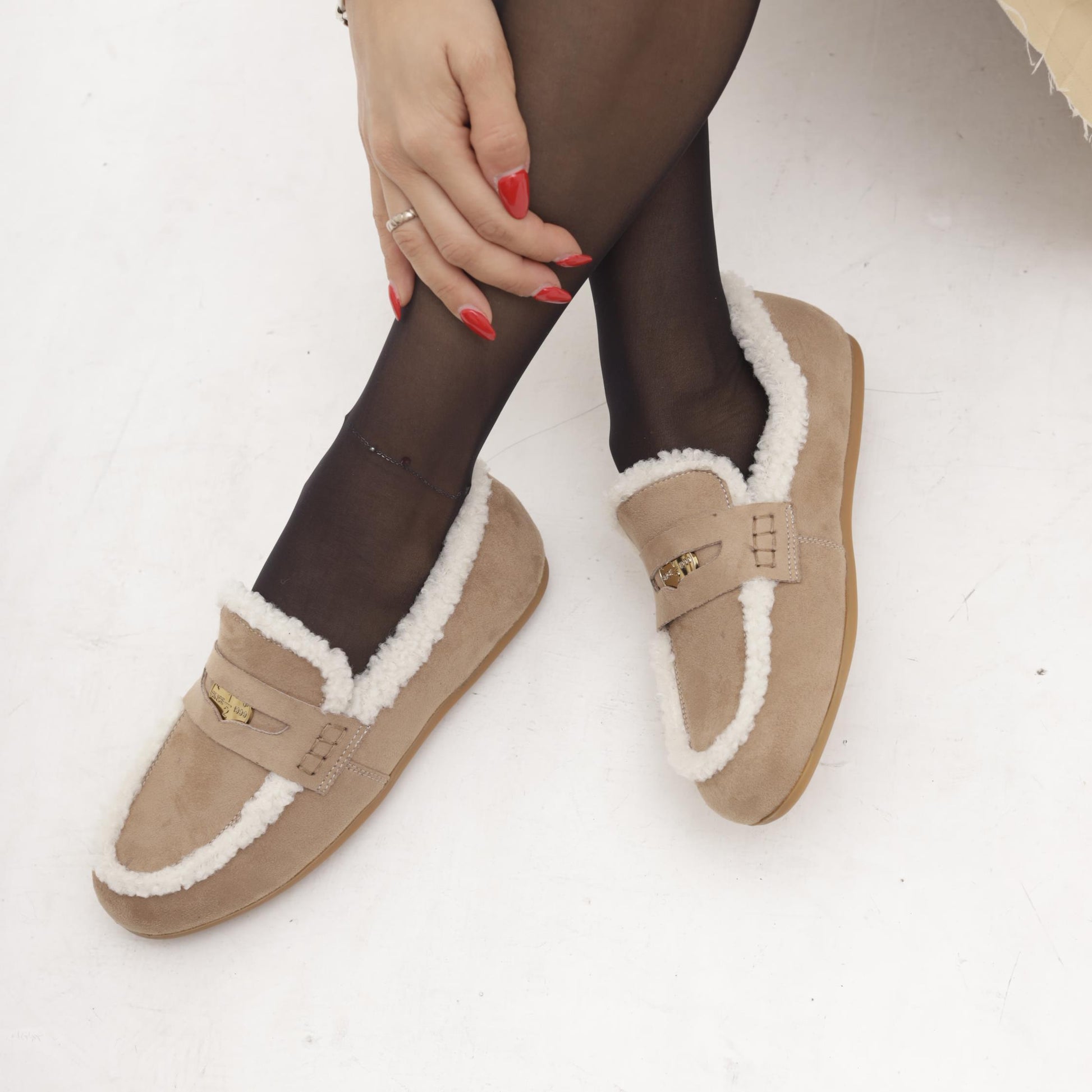 MOCASSINO VELA FUR TAUPE 
