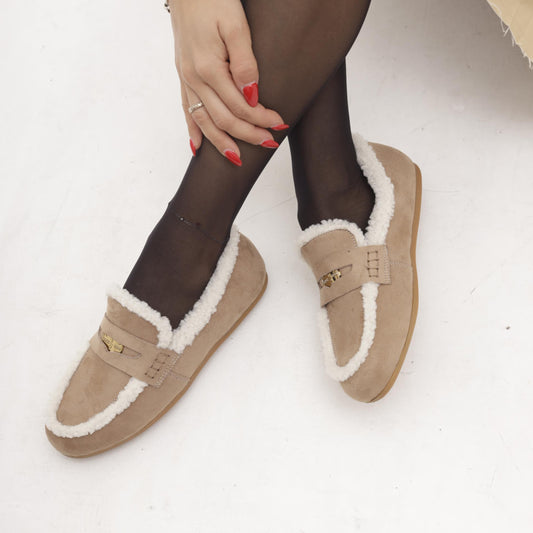 MOCASSINO VELA FUR TAUPE 