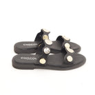 SANDALO FLAT MONETE NERO 