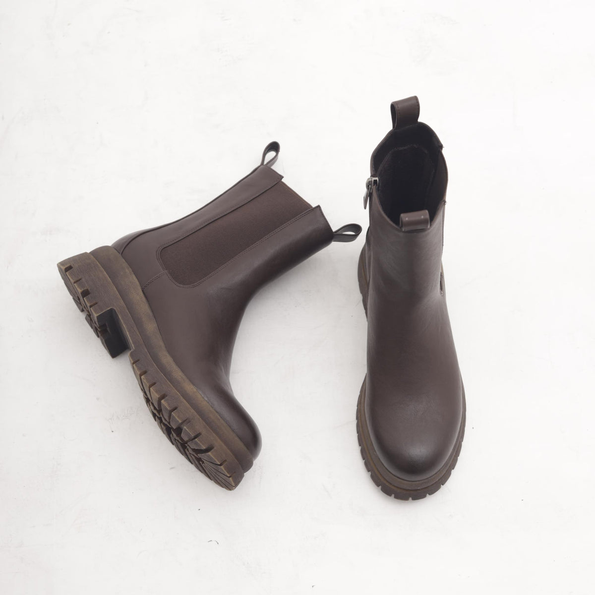 STIVALETTO ELASTICO E ZIP TESTA DI MORO 