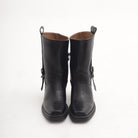 STIVALETTO TEXANO FIBBIA NERO 
