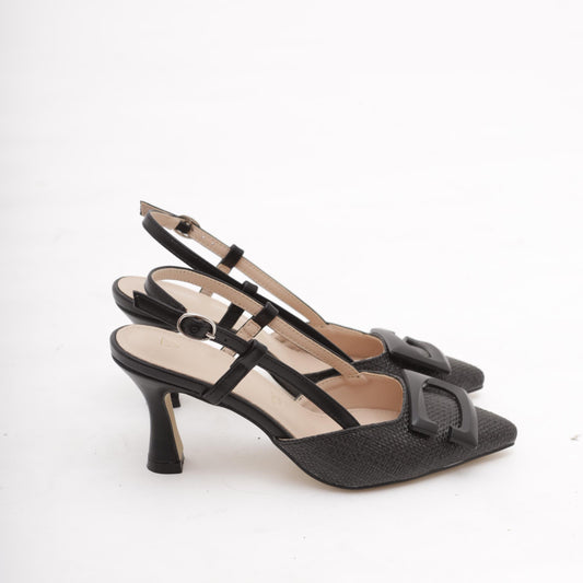 SLINGBACK CANVAS NERO 