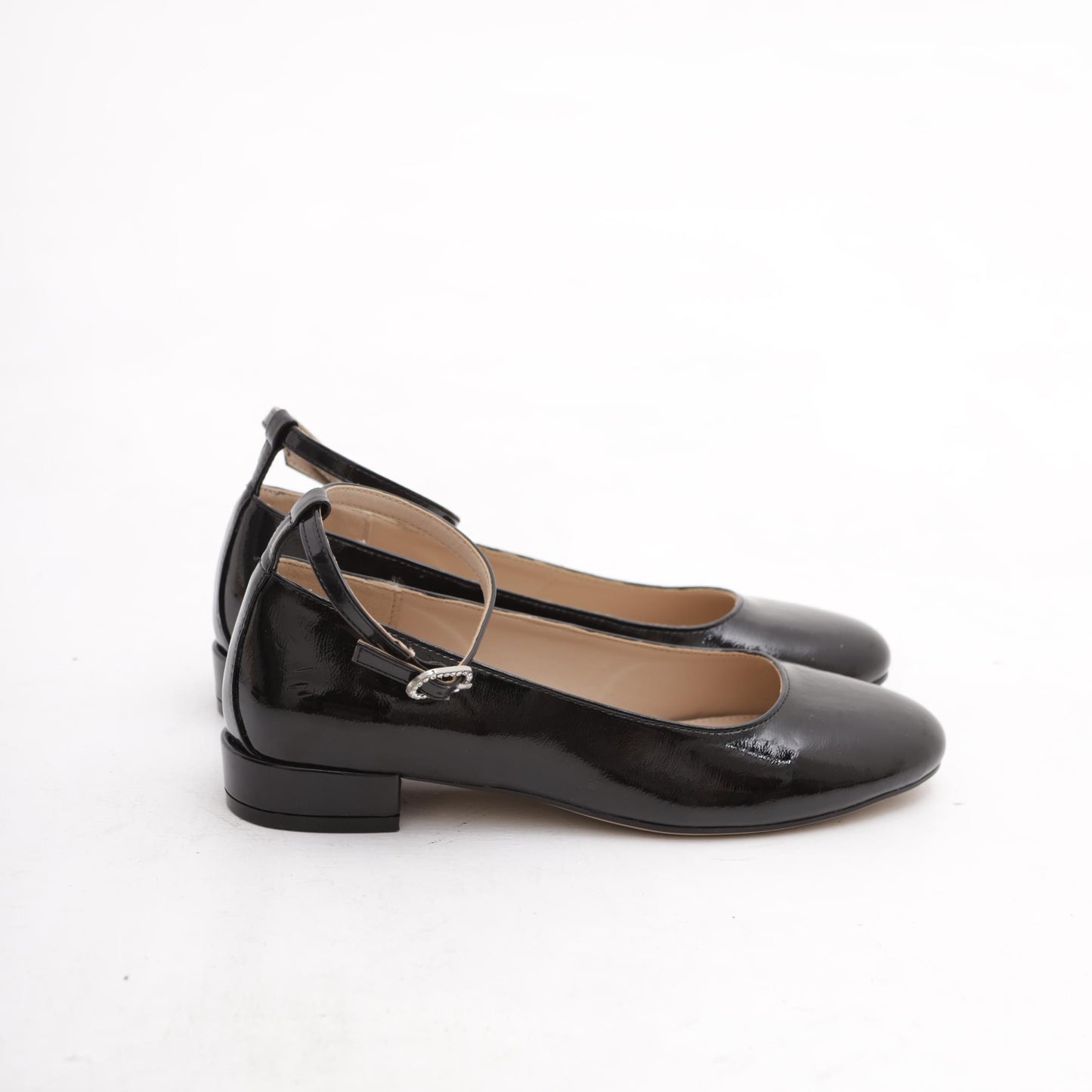 DECOLLETE' BASSA CINTURINO NERO 