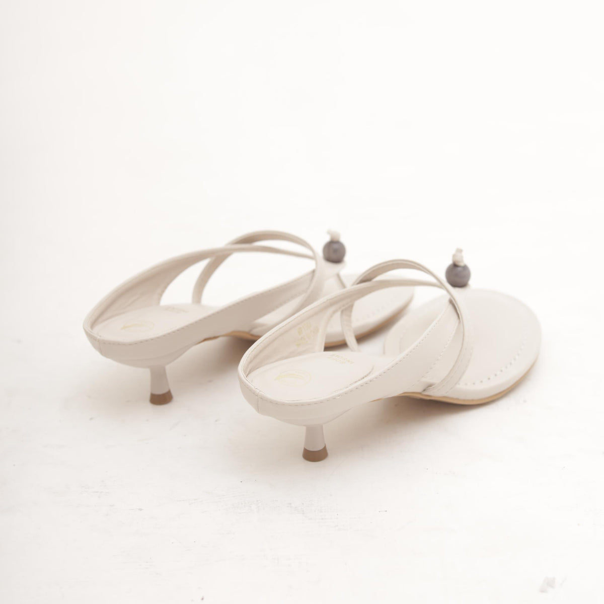 SANDALO INFRADITO TACCO NODO BEIGE 