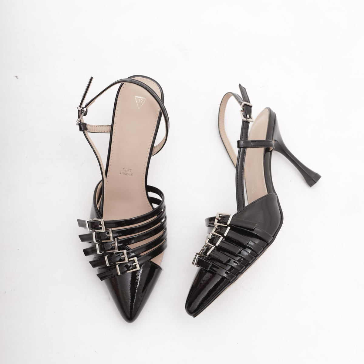 SLINGBACK CINTURINI NERO 