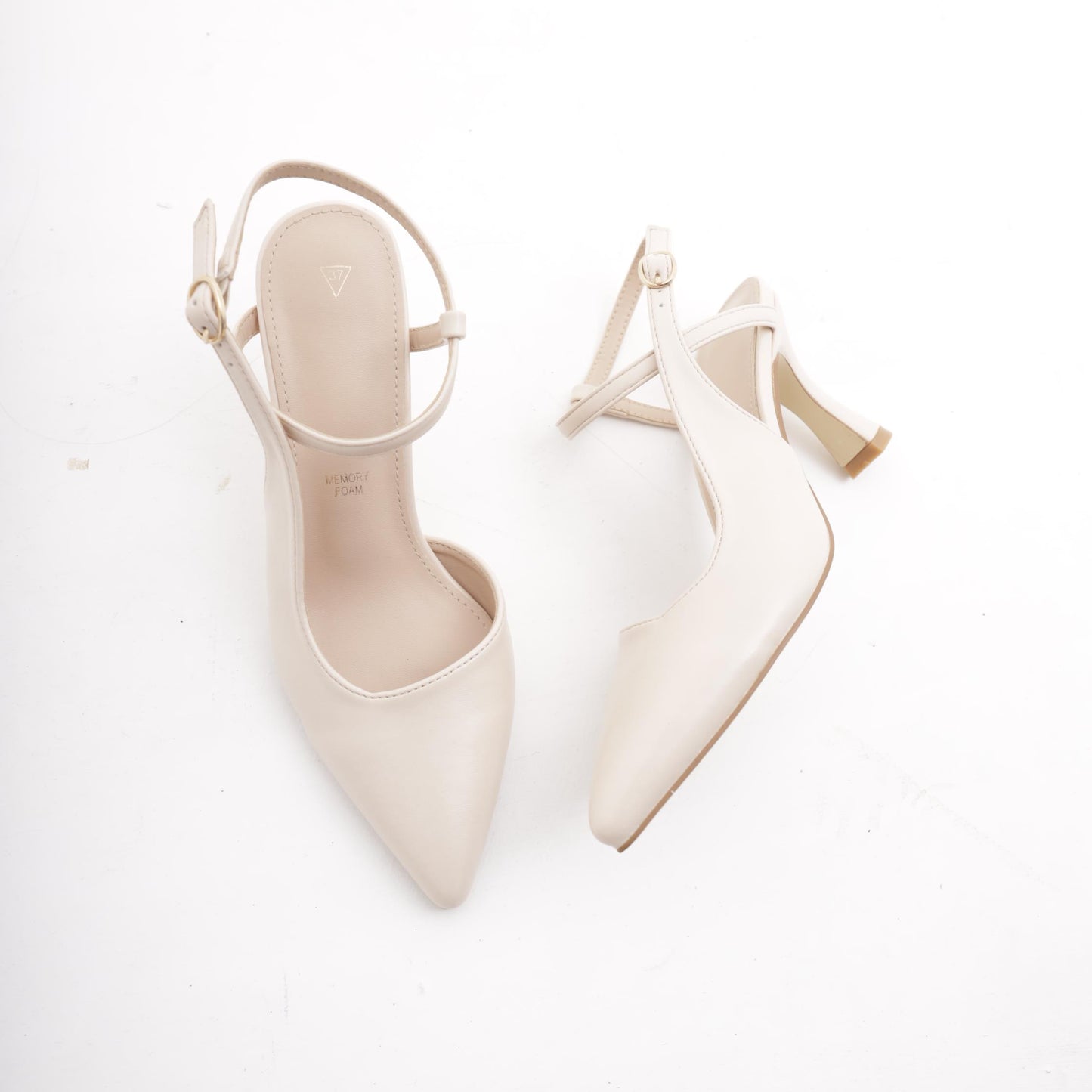 SLINGBACK CROSS NUDE 