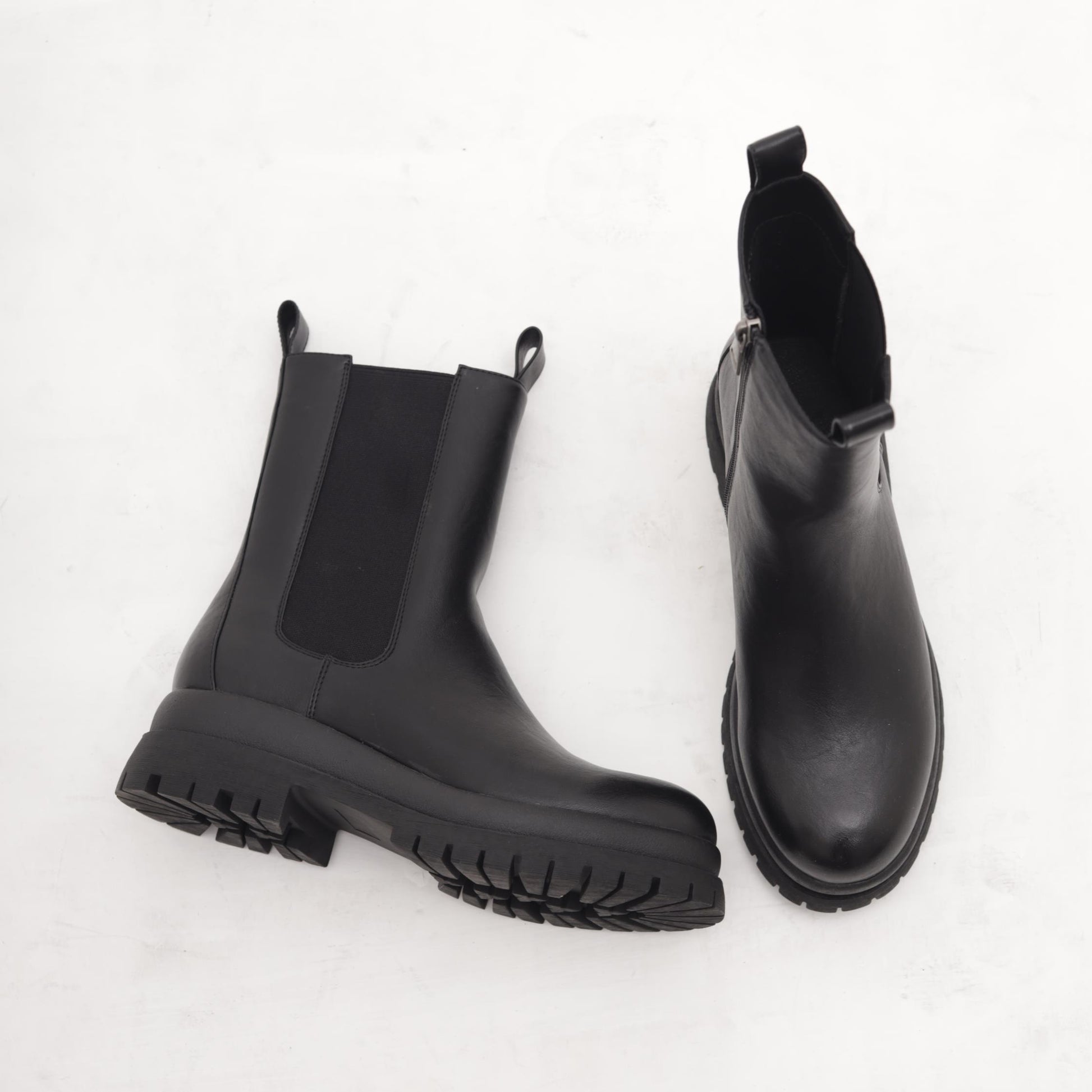 STIVALETTO ELASTICO E ZIP NERO 