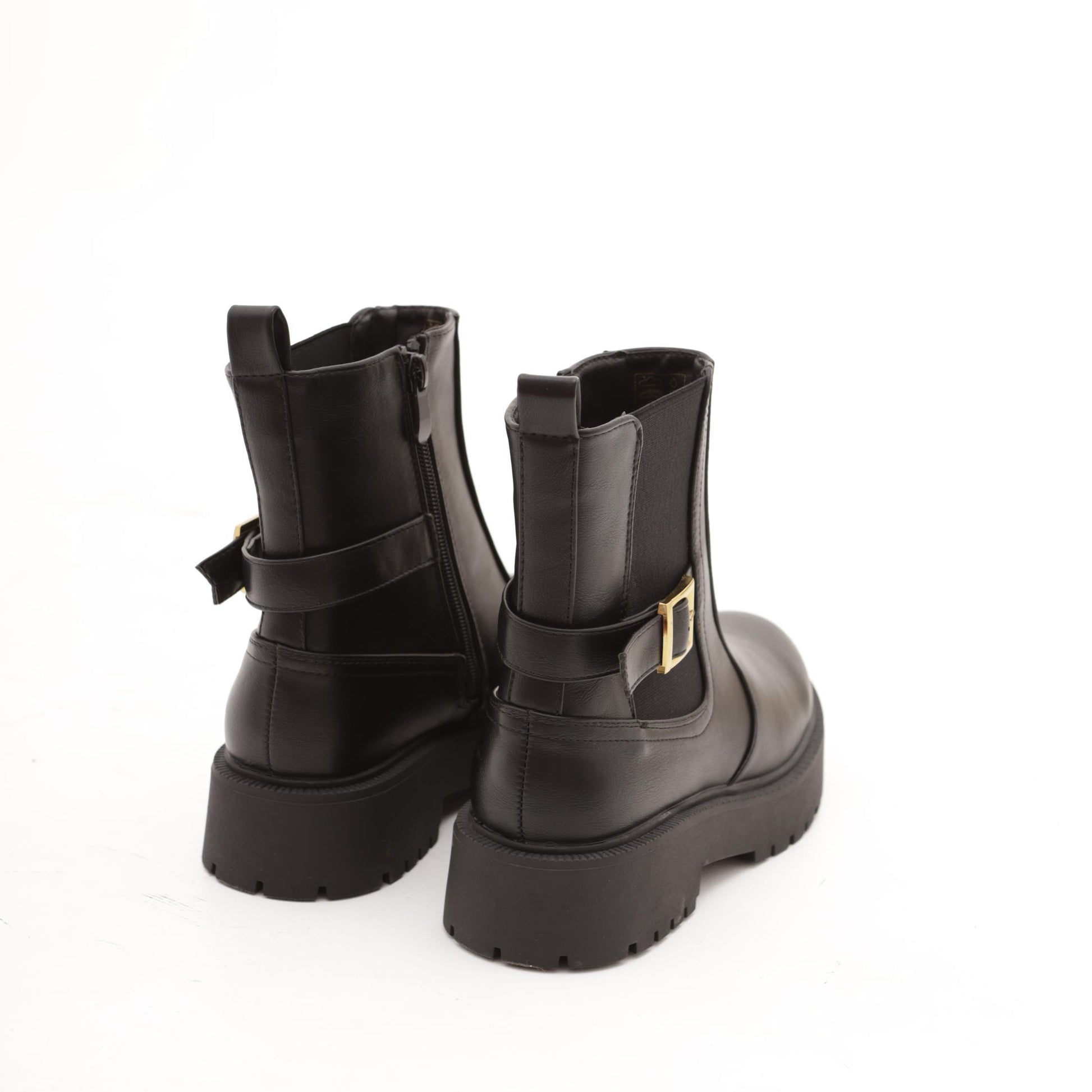 STIVALETTO ELASTICI BASSO FIBBIA NERO 