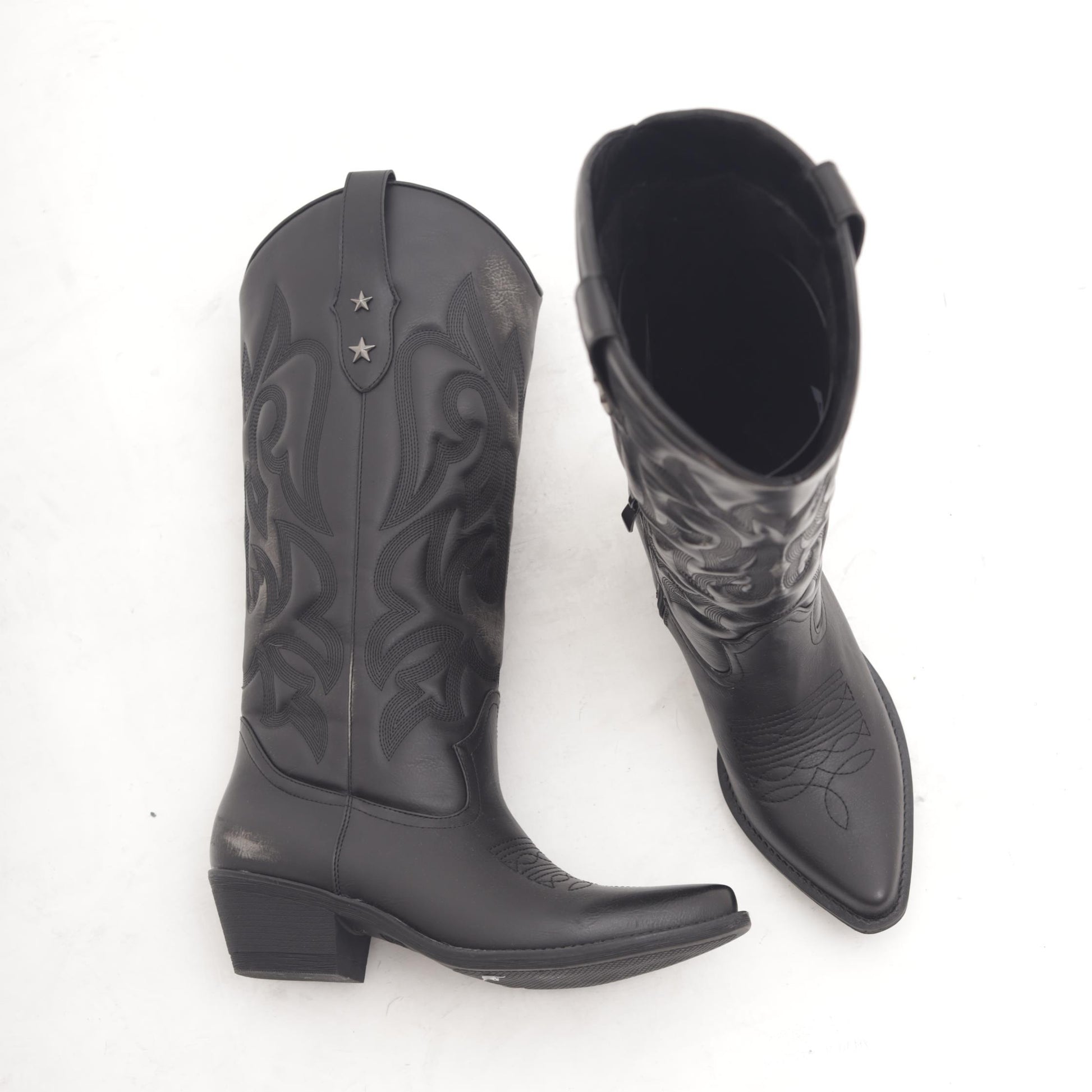 STIVALE CAMPEROS RICAMO STARS NERO MP2705-1PUNE CHOCOLA