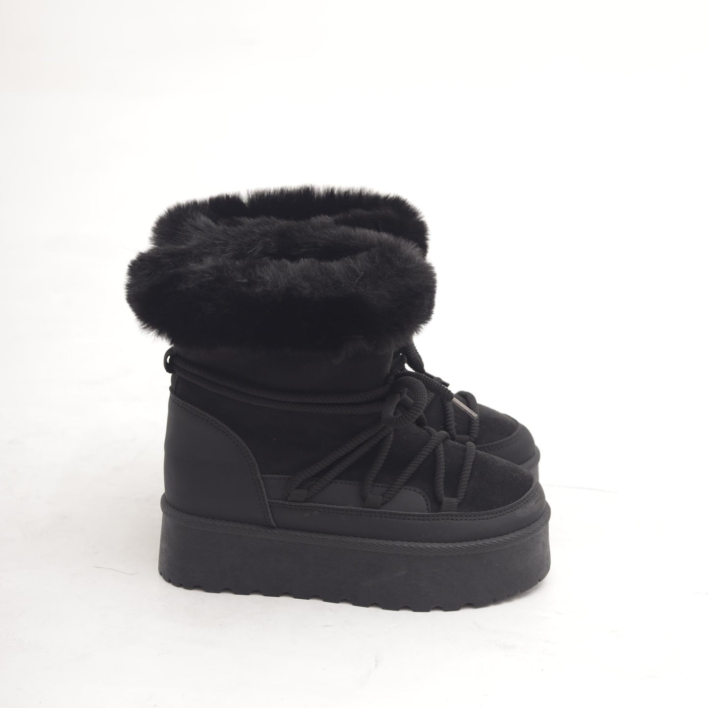 STIVALETTO MAMMUT LACCI NERO 