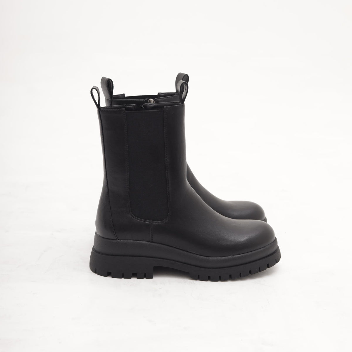 STIVALETTO ELASTICO E ZIP NERO 