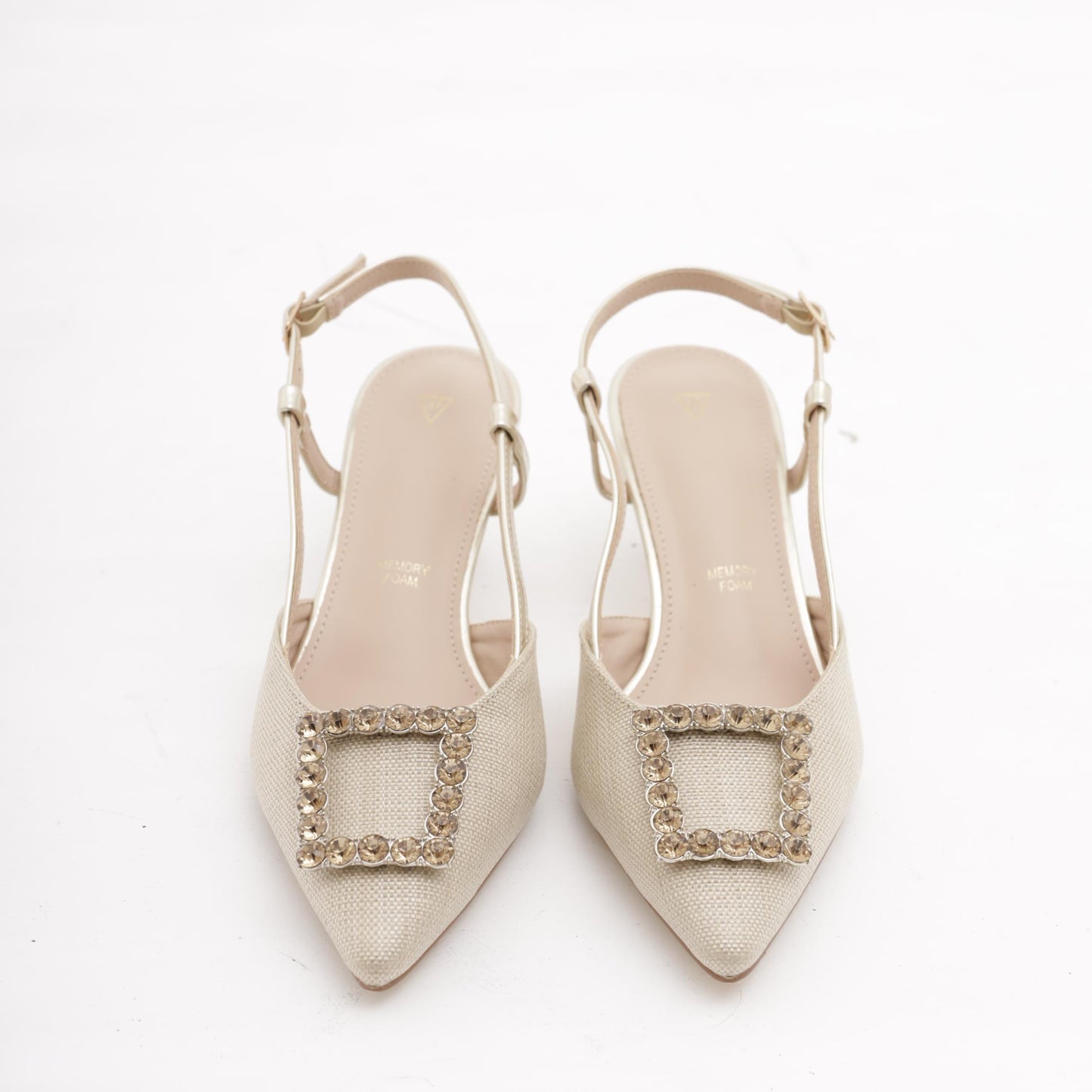 SLINGBACK CANVAS BASSA PLATINO 