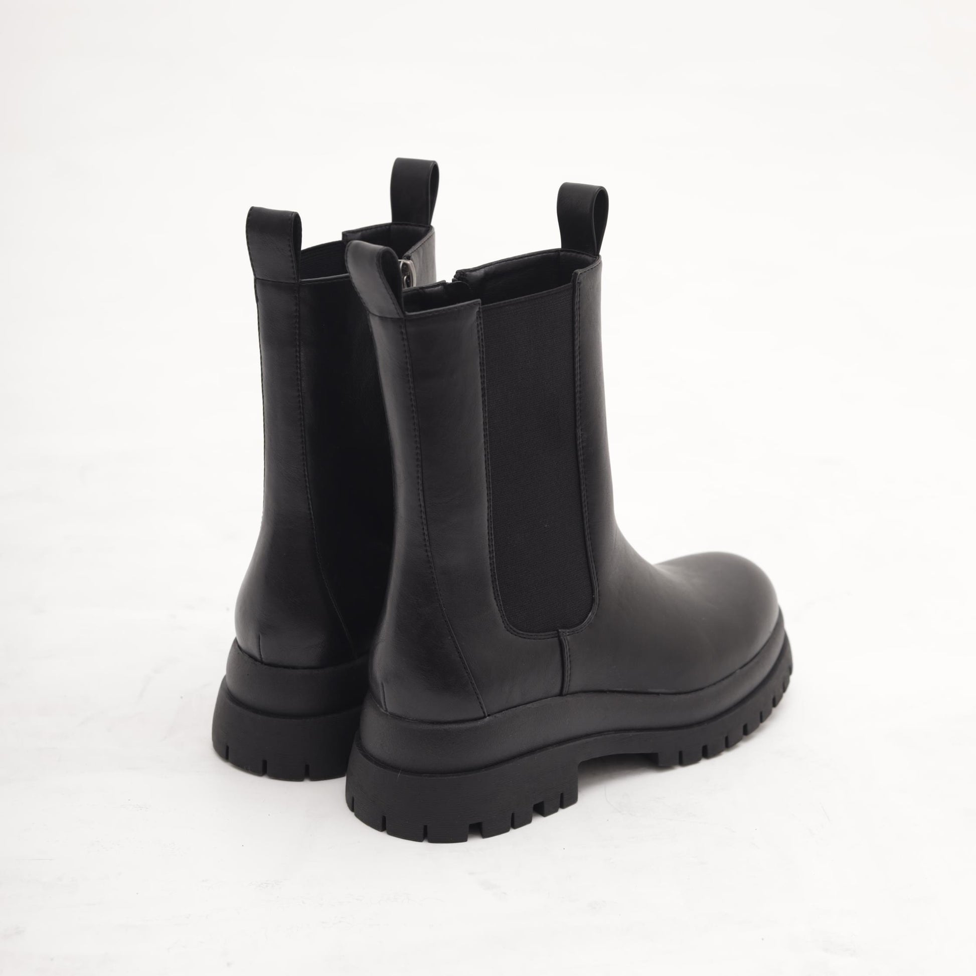 STIVALETTO ELASTICO E ZIP NERO 