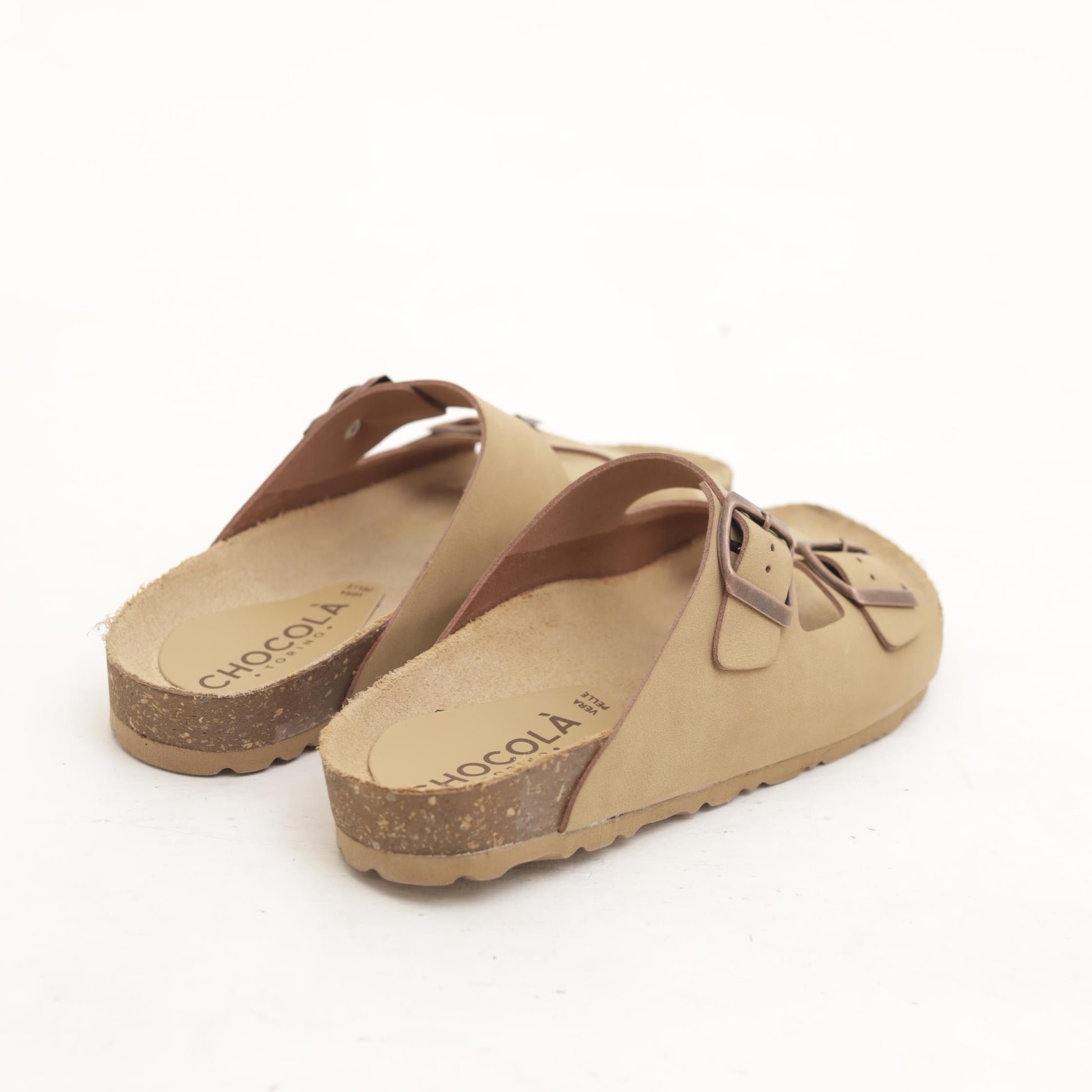SANDALO BIO DOPPIA FASCIA BEIGE 