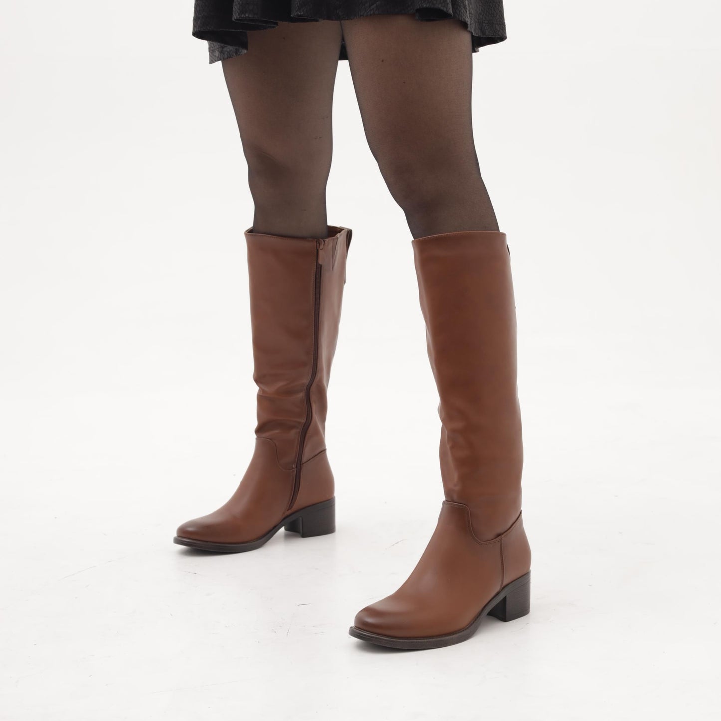 STIVALE ALTO LISCIO CUOIO MP356-2PUCU CHOCOLA