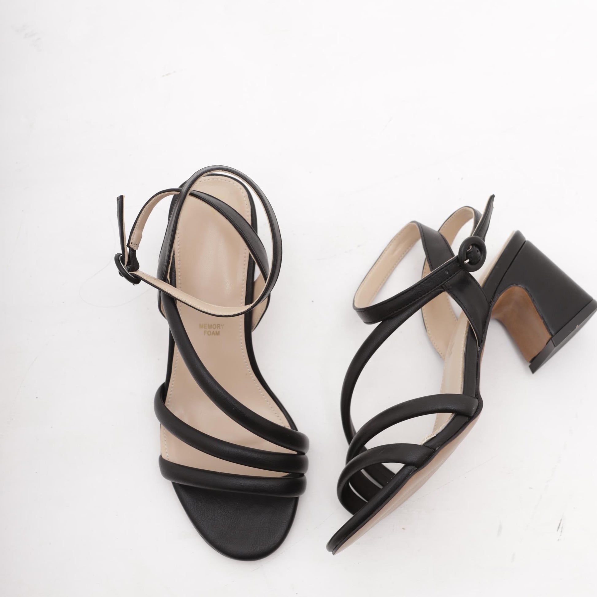 SANDALO TRE FASCE NERO 