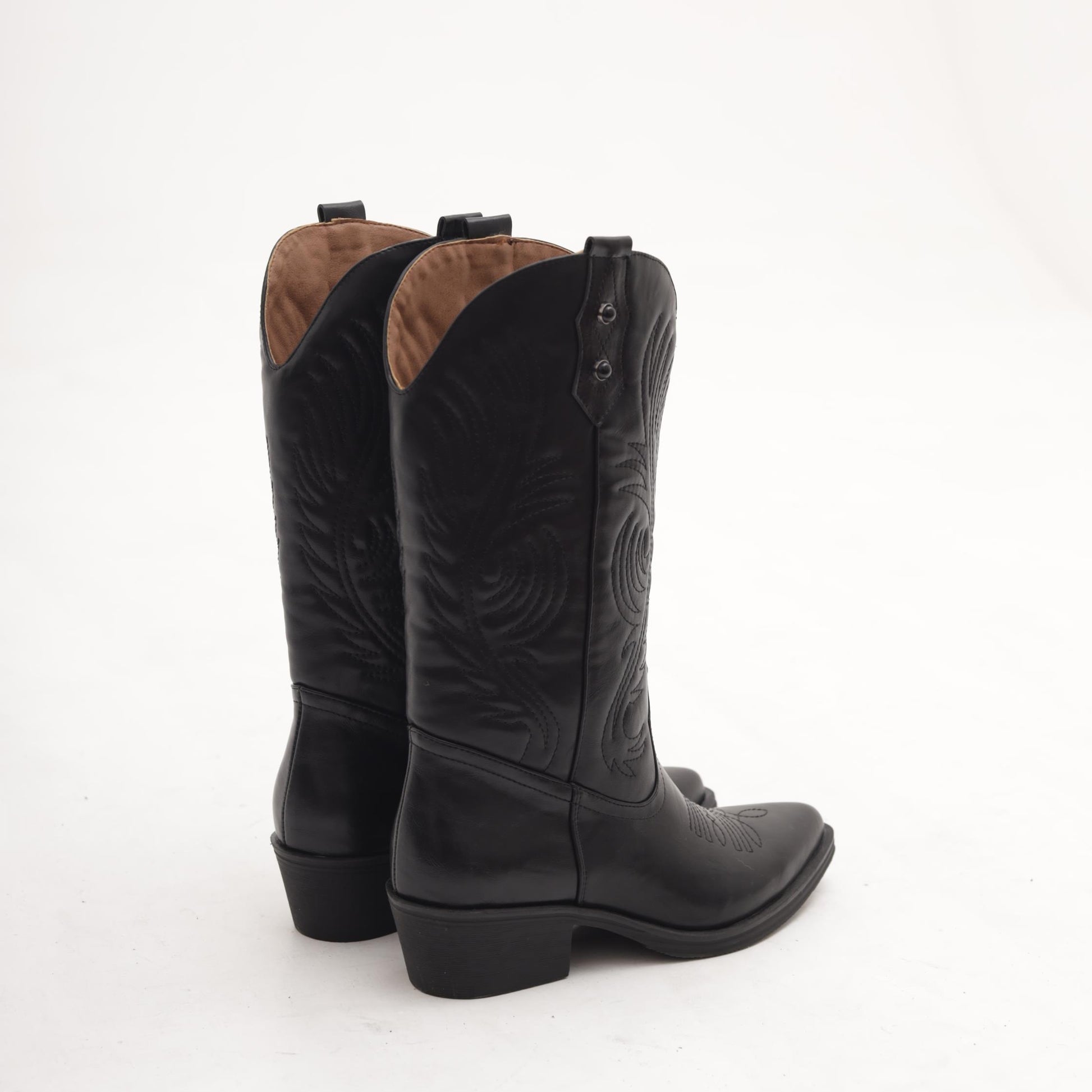 STIVALE CAMPEROS RICAMO NERO MP2737-2PUNERO CHOCOLA