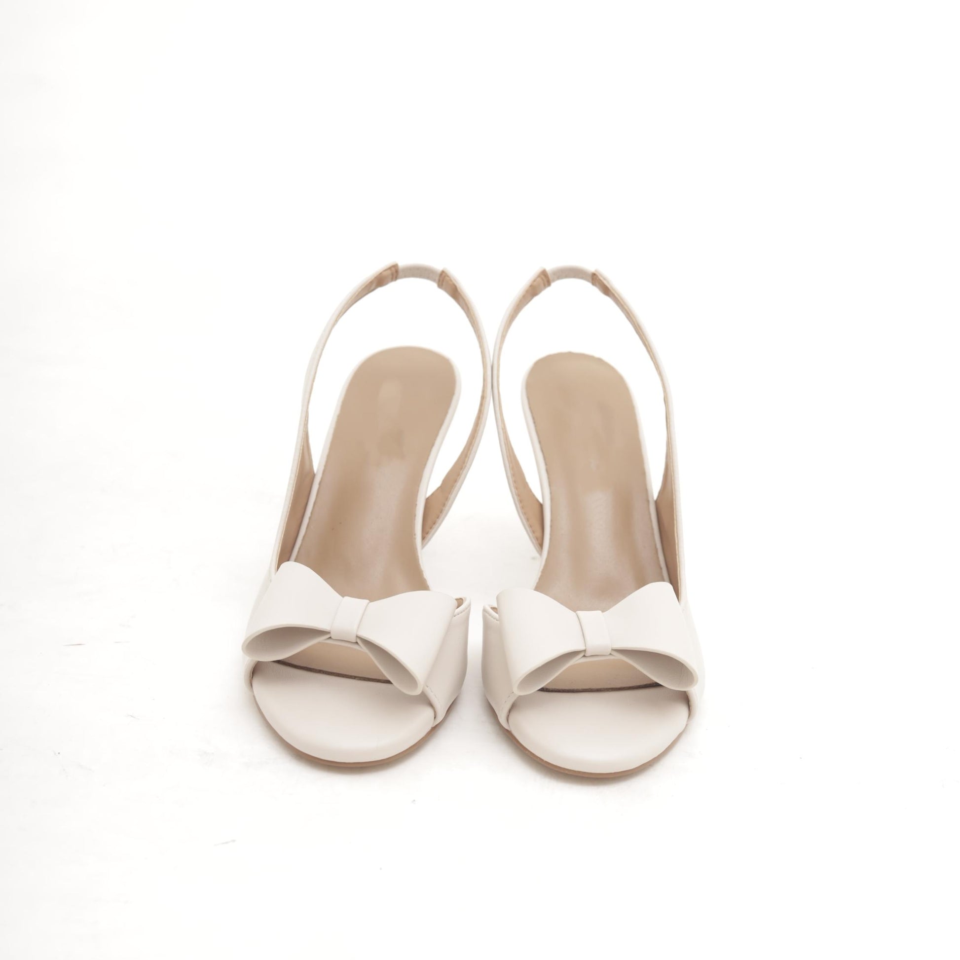 SLINGBACK SPUNTATA FIOCCO BEIGE 