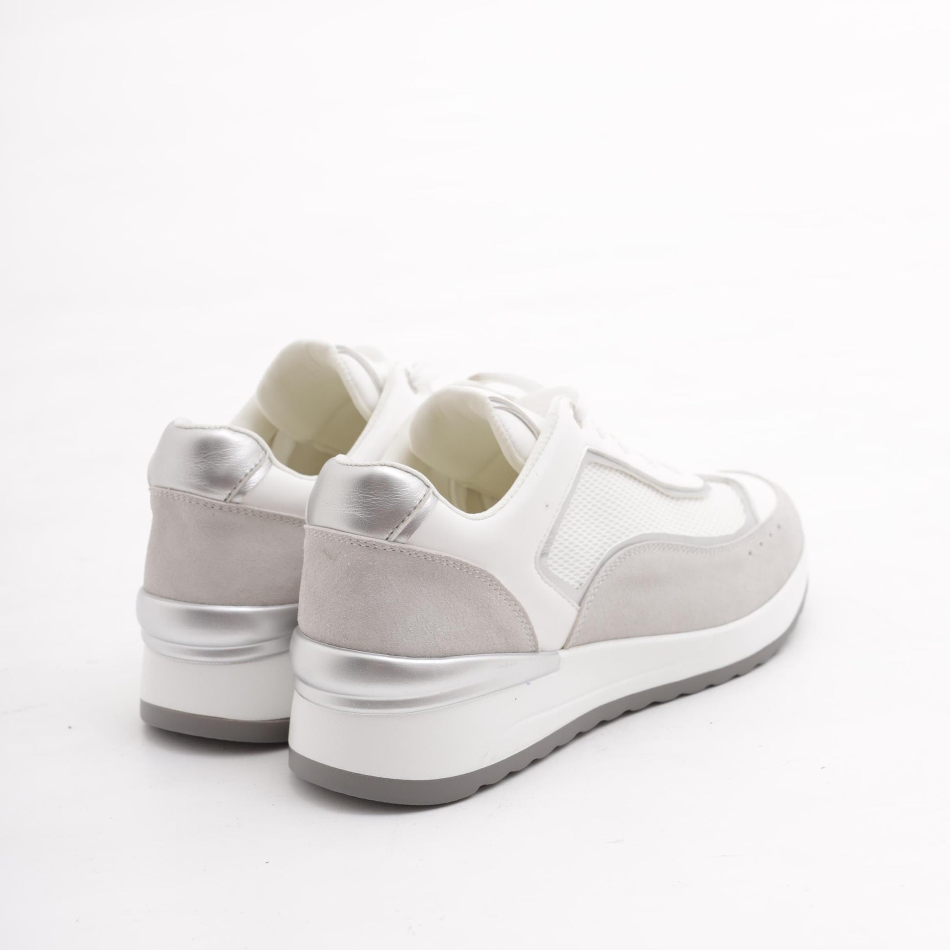 SNEAKERS RETE ALTA BIANCO<BR/> 