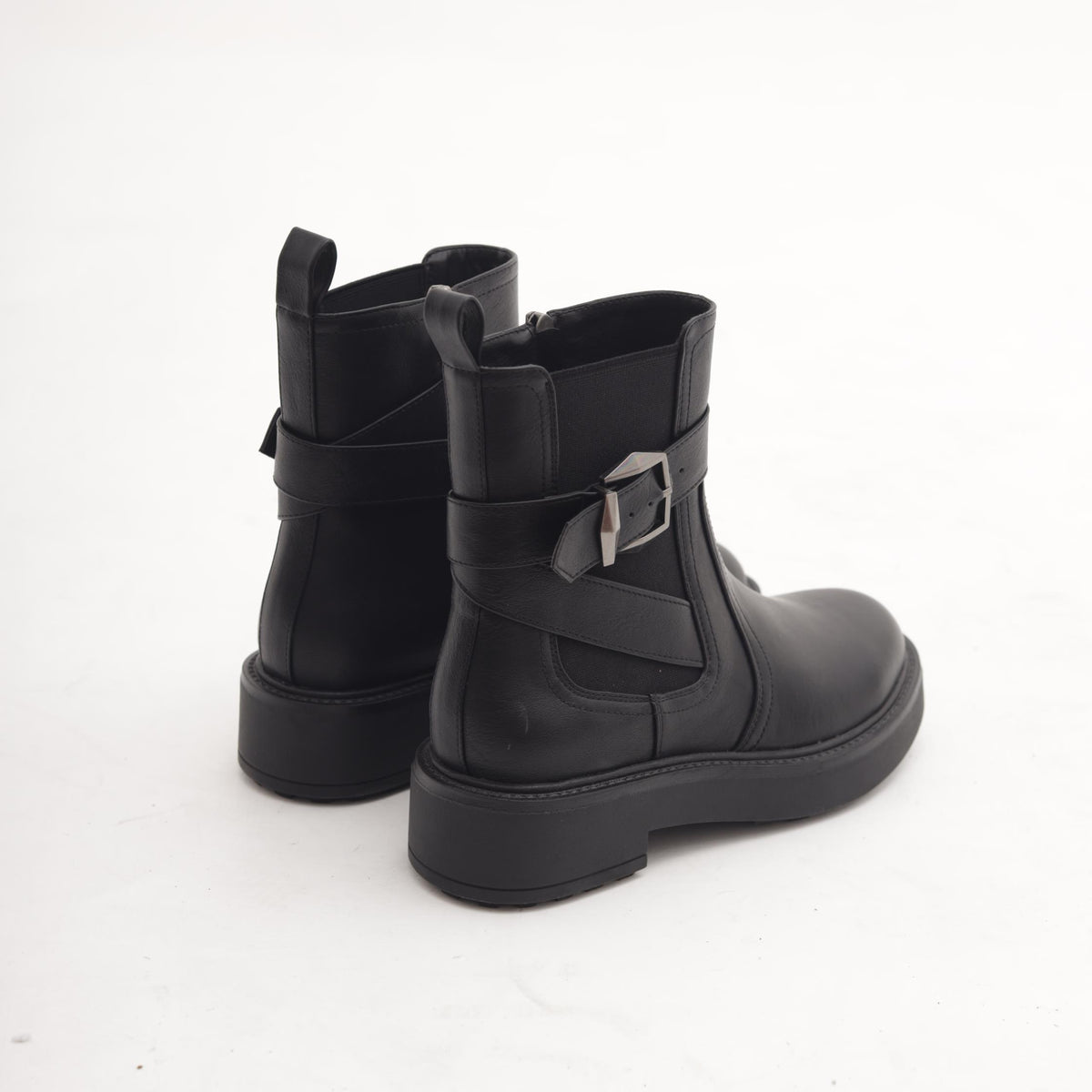 STIVALETTO ELASTICO E ZIP NERO 