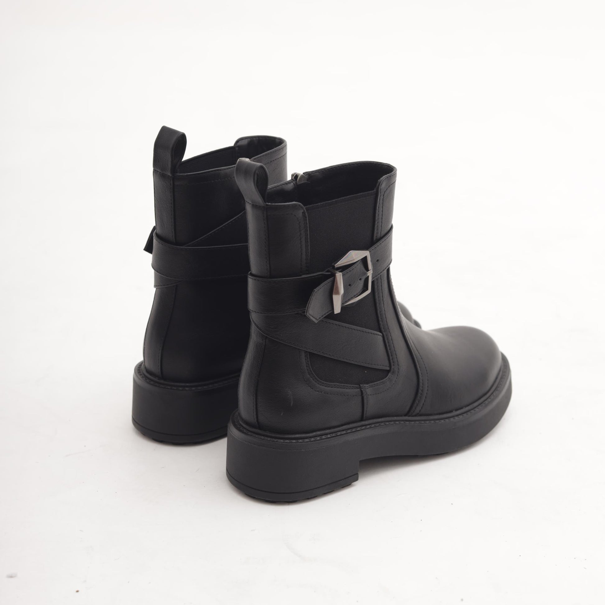 STIVALETTO ELASTICO E ZIP NERO 