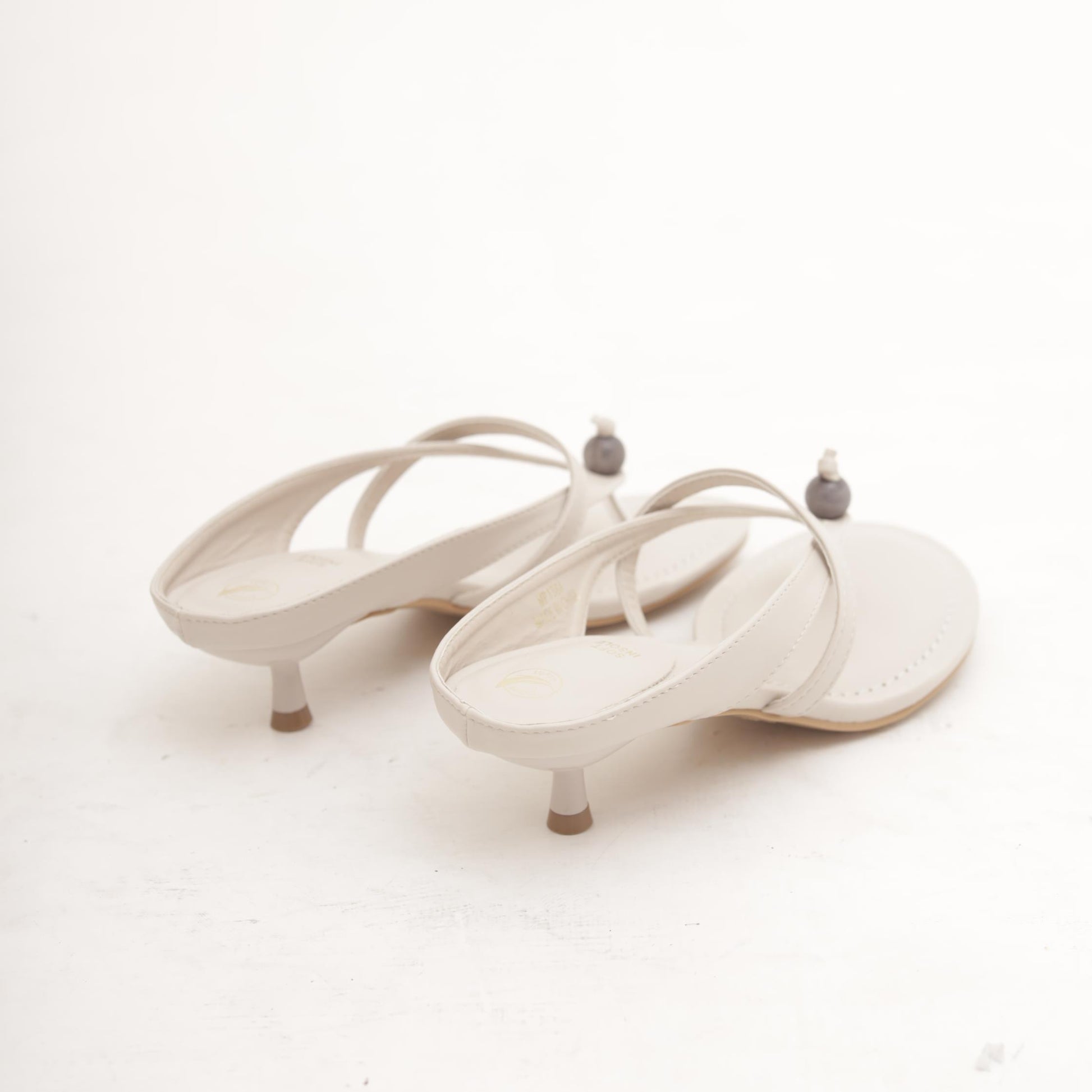 SANDALO INFRADITO TACCO NODO BEIGE 