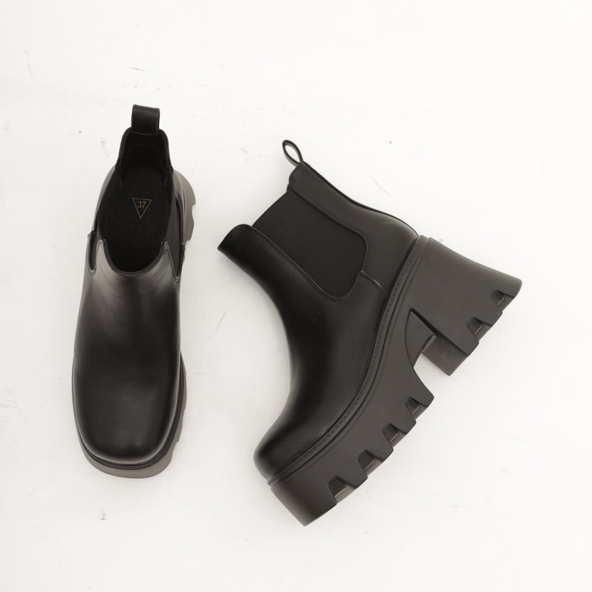 STIVALETTO ELASTICI BASSO PLATFORM NERO 