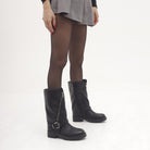 STIVALE BIKER ZIP NERO 