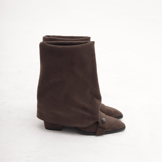 STIVALE TACCO RISVOLTATO TESTA DI MORO MP2738-2PUTM CHOCOLA