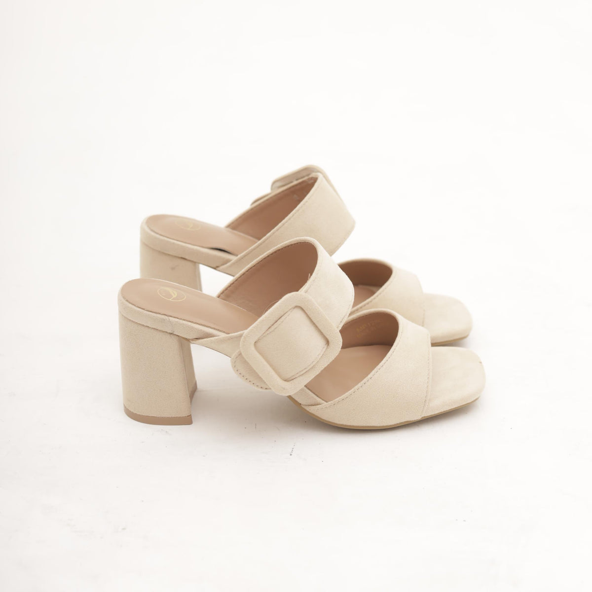 SANDALO DOPPIA FASCIA FIBBIA BEIGE 