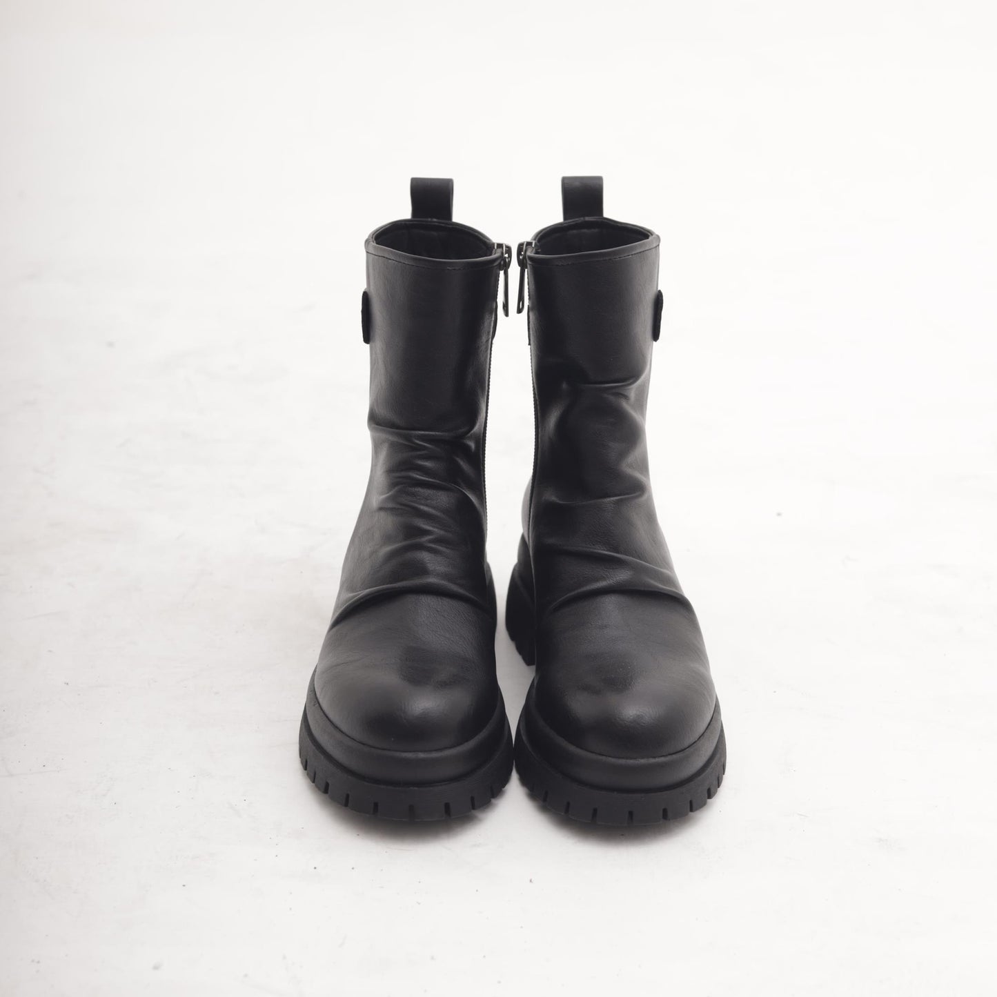 STIVALETTO ARRICCIATO NERO 