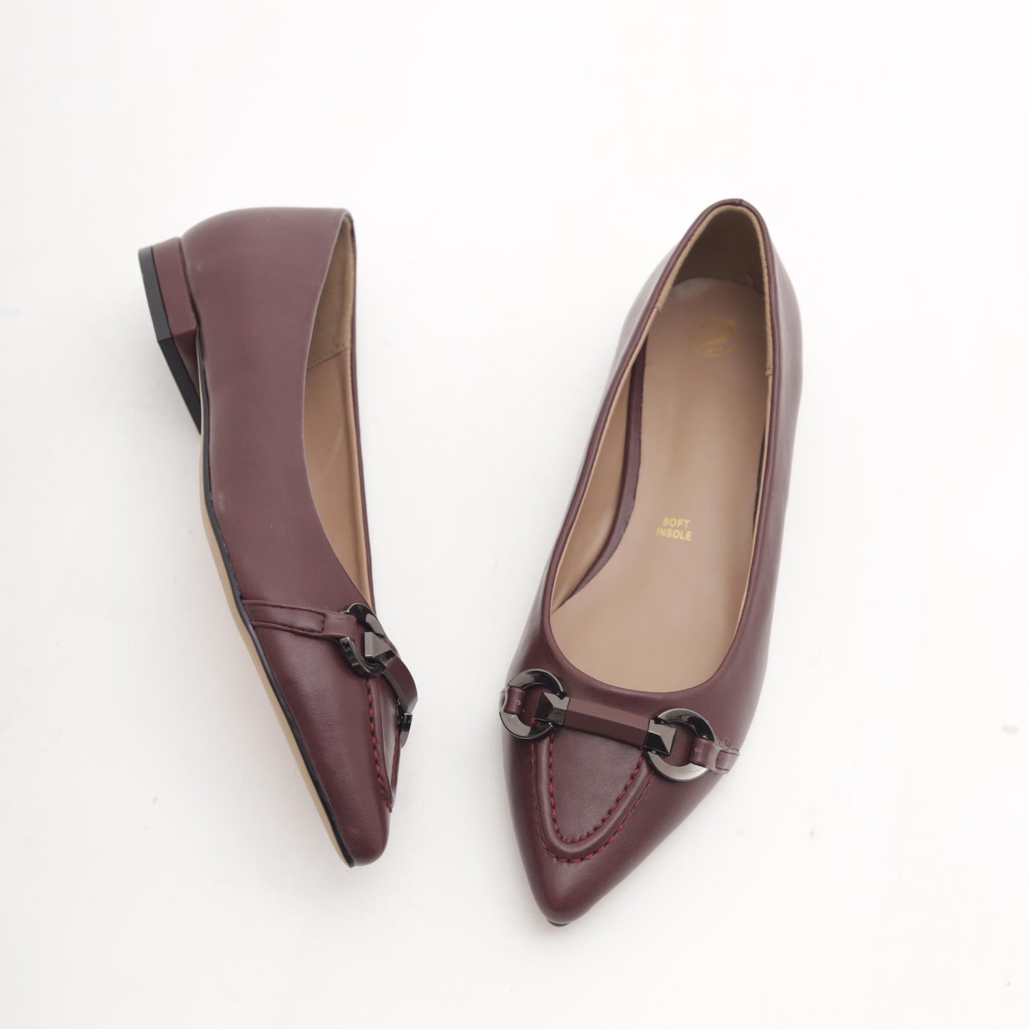 DECOLLETE FLAT MORSETTO BORDEAUX 