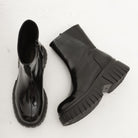 STIVALETTO LISCIO PLATFORM NERO 