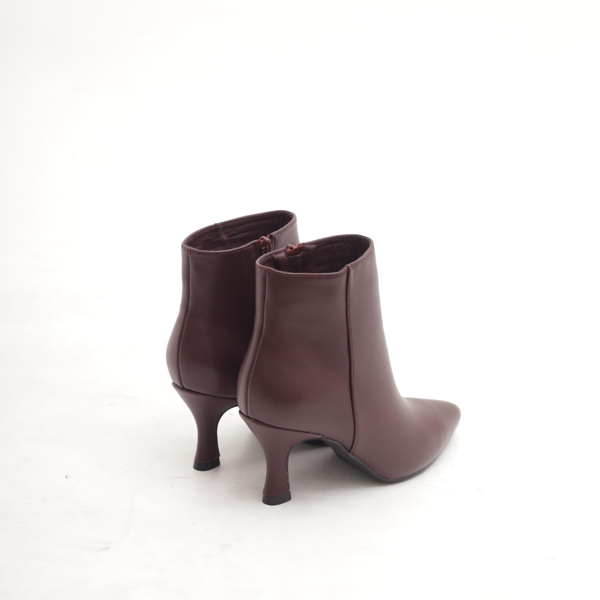 TRONCHETTO BASSO LISCIO BORDEAUX 