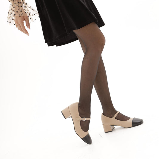 MARY JANE PUNTALE 1 CINTURINO NUDE MP8002PUNU CHOCOLA