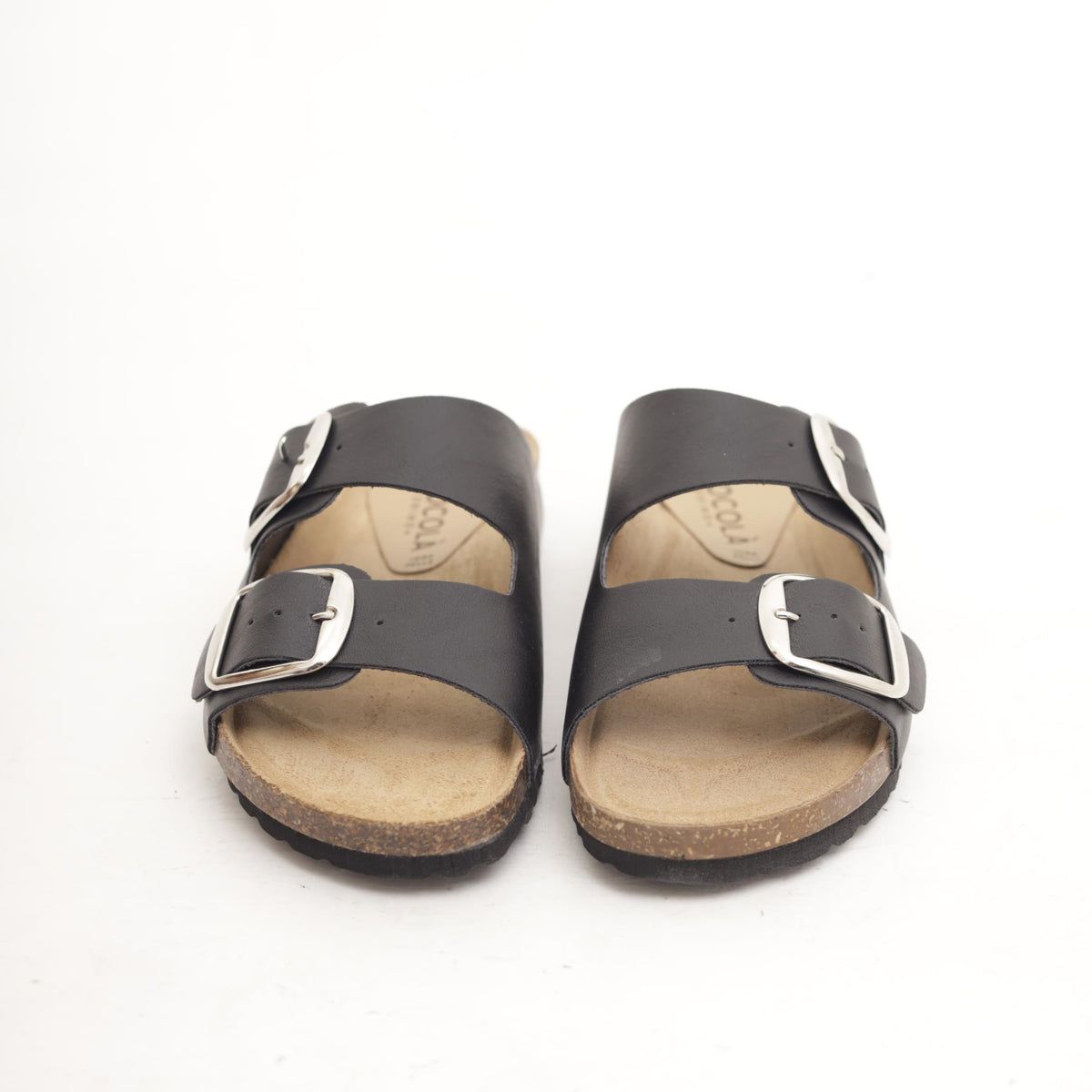 SANDALO BIO DOPPIA FASCIA NERO 