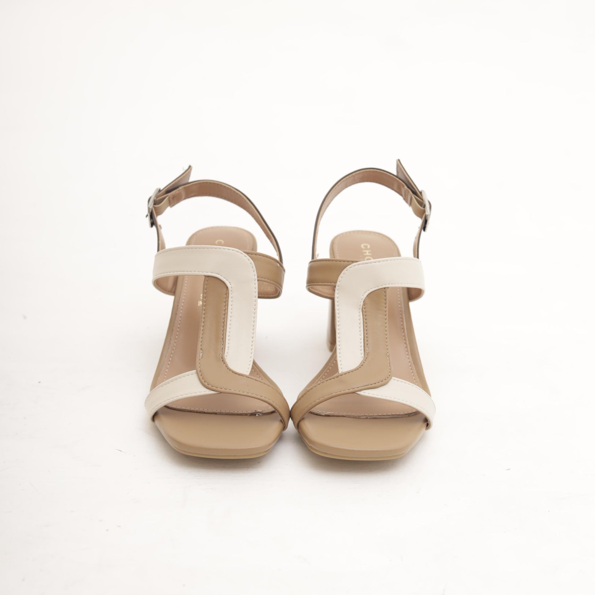 SANDALO T-BAR BICOLORE BEIGE 