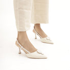 SLINGBACK RAFIA GOCCE BEIGE 