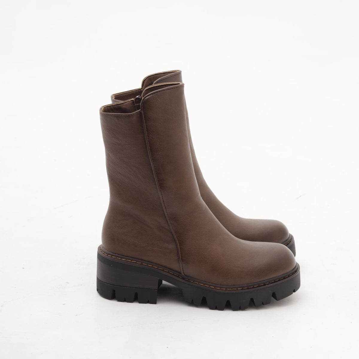 STIVALETTO LISCIO MARRONE 