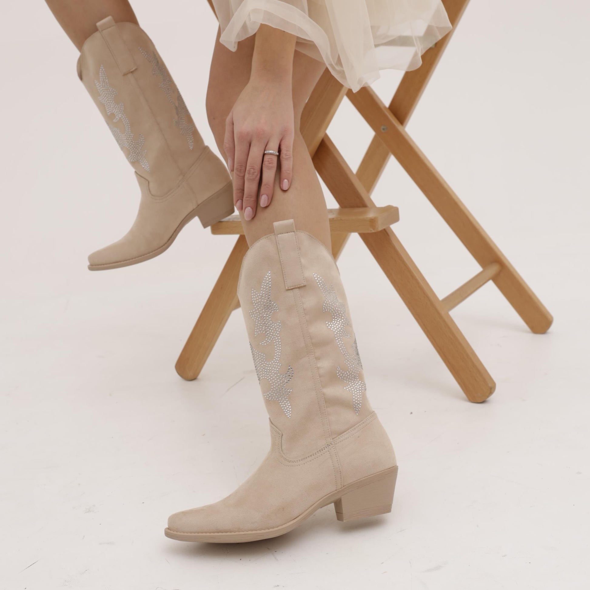 CAMPEROS STRASS BEIGE<BR/> 
