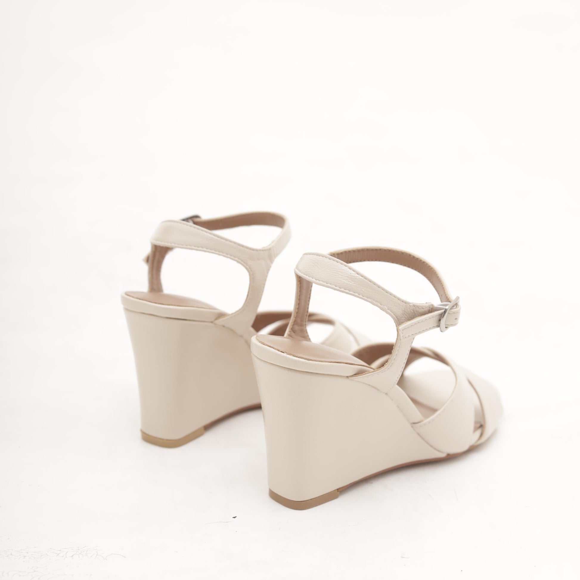 SANDALO ZEPPA INCROCIATO BEIGE 