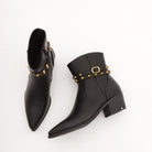 TRONCHETTO TEXANO BORCHIE NERO 
