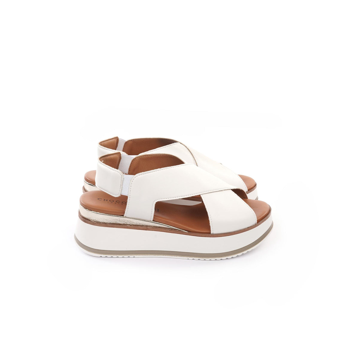 SANDALO ZEPPA INCROCIO BIANCO<BR/> 