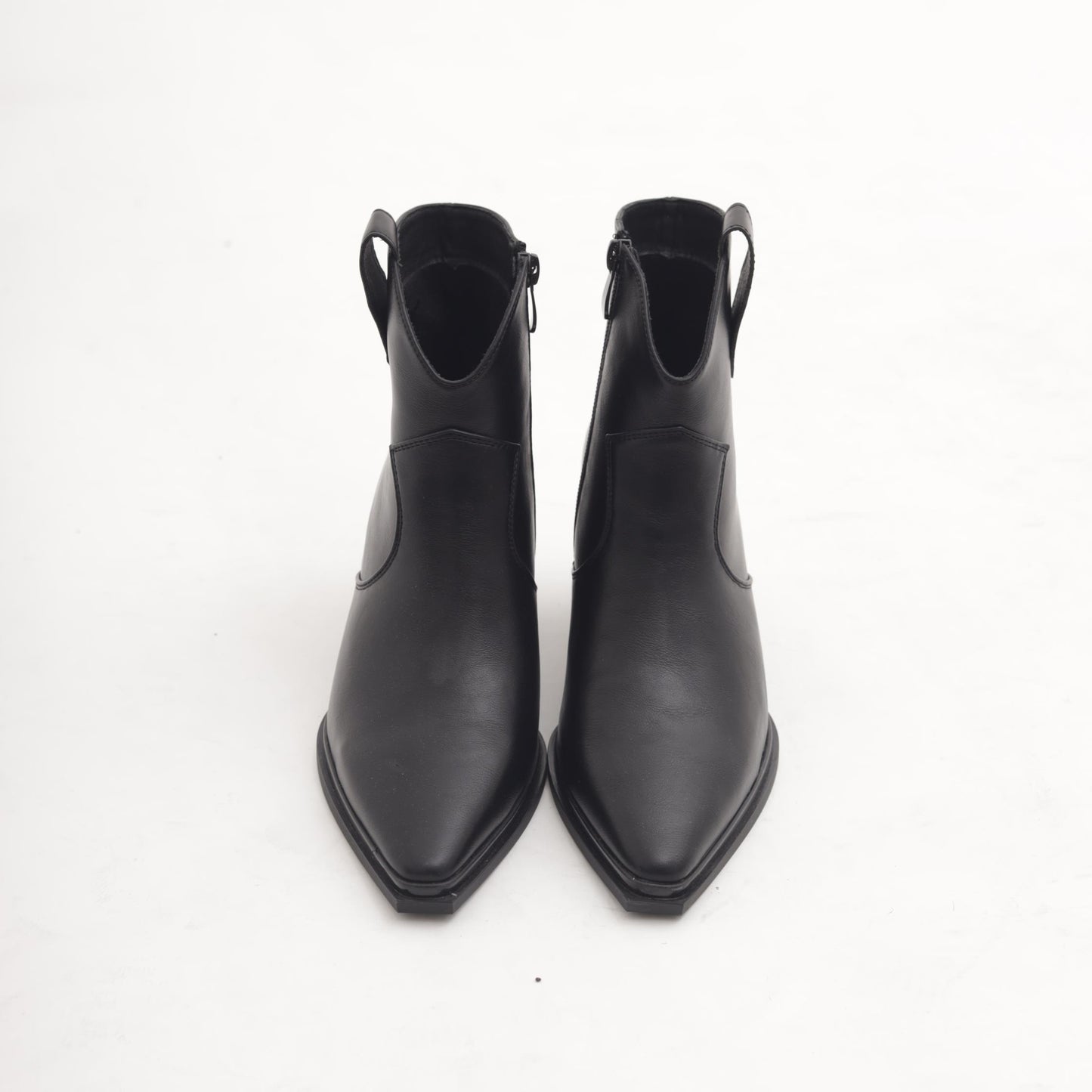 STIVALETTO TEXANO LISCIO NERO 
