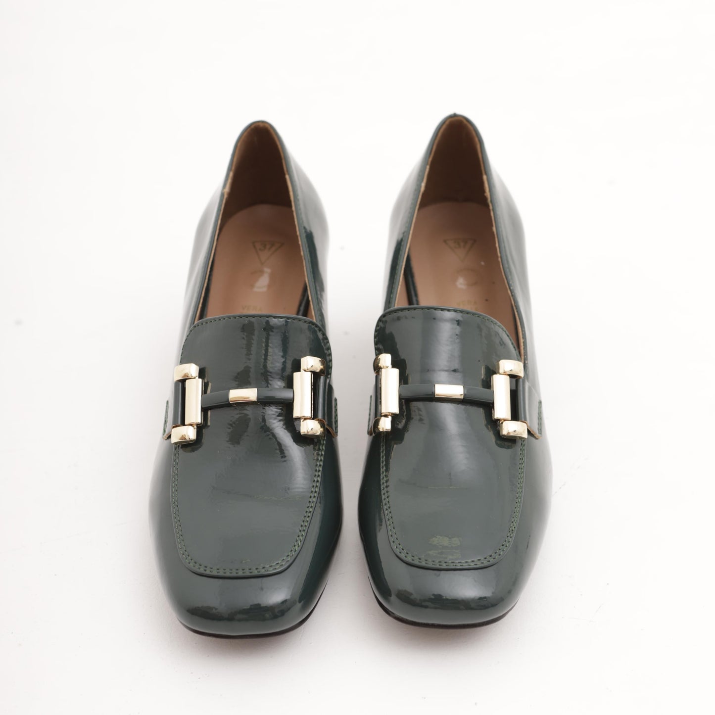 MOCASSINO TACCO MORSETTO GOLD VERDE 