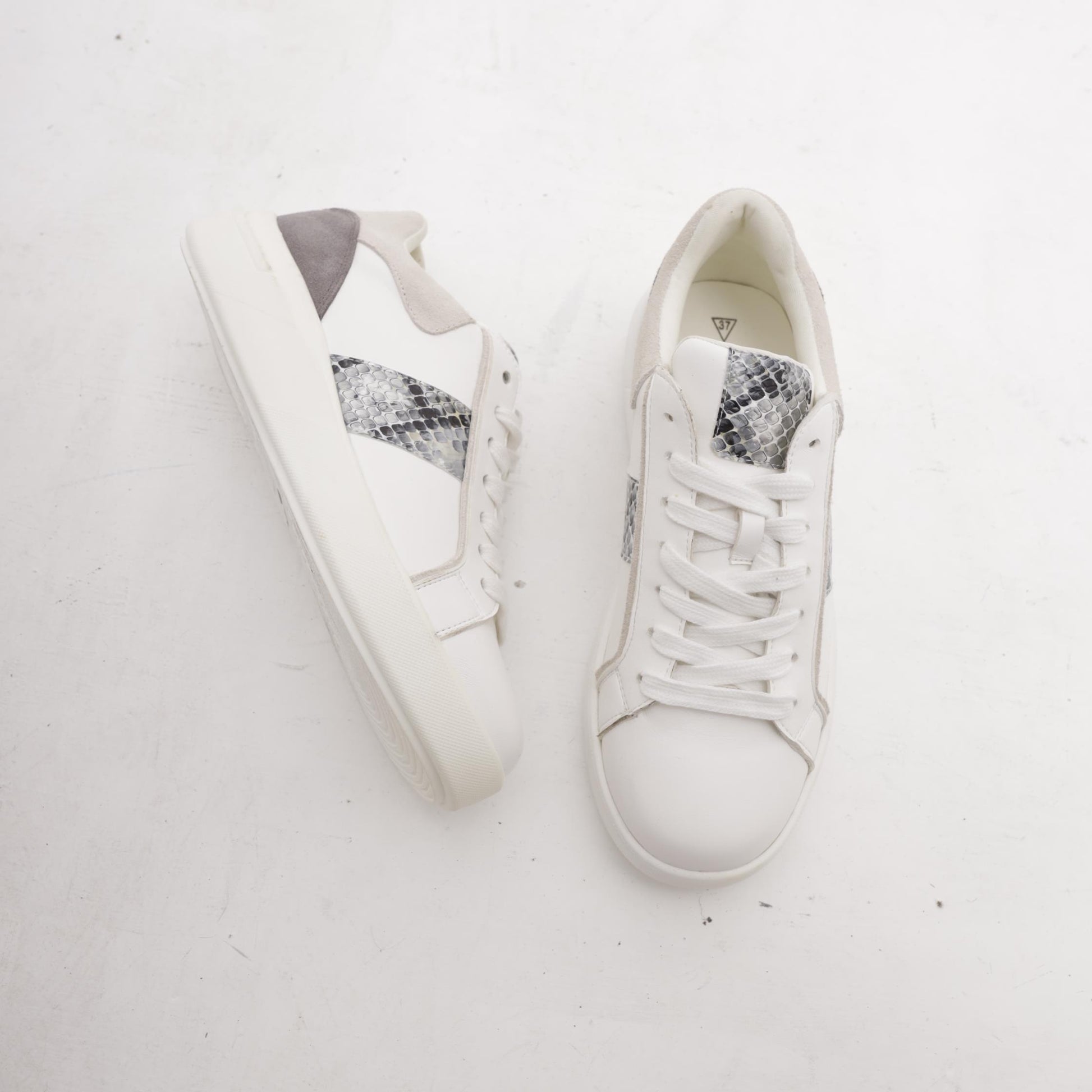 SNEAKERS PYTHON BIANCO/GRIGIO<BR/> 