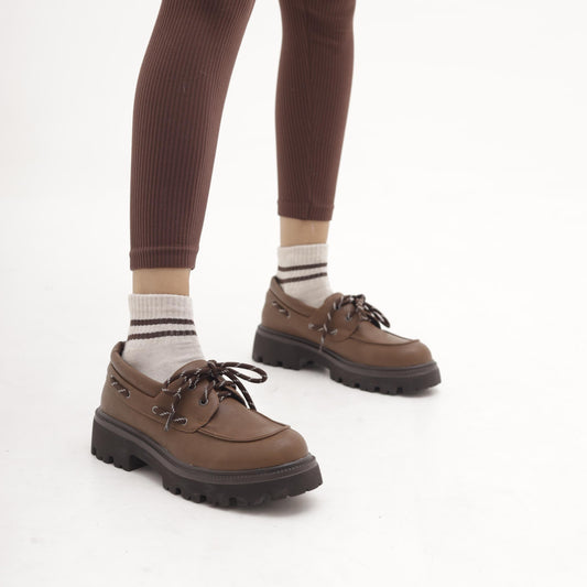 SCARPA STRINGATA VELA CUOIO MP70027-3PCU CHOCOLA