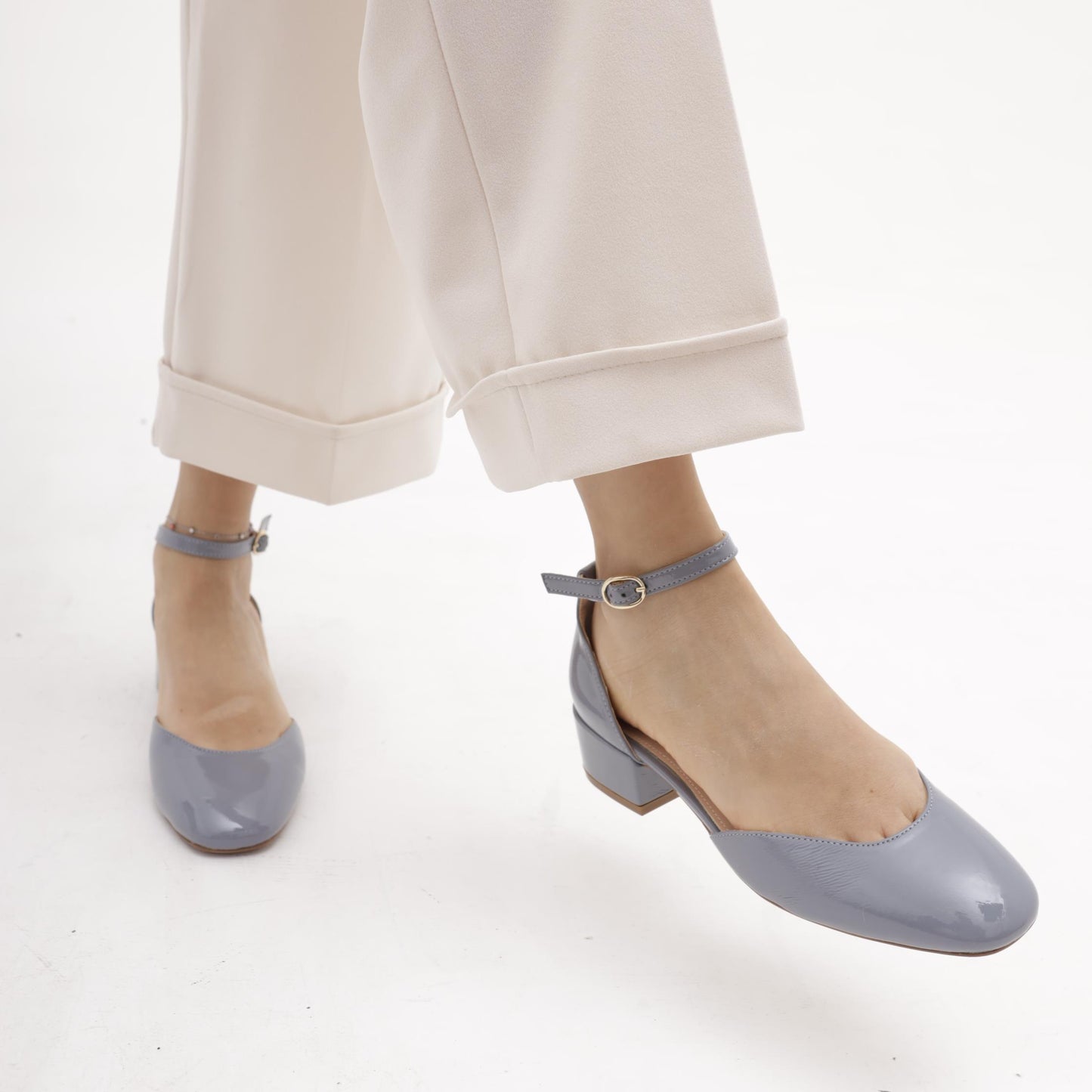 DECOLLETE' D'ORSAY BASSA AZZURRO 