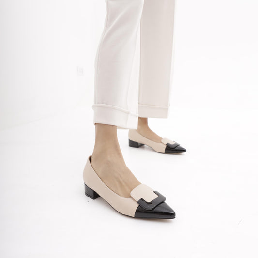 DECOLLETE' BASSA BICOLORE NUDE 